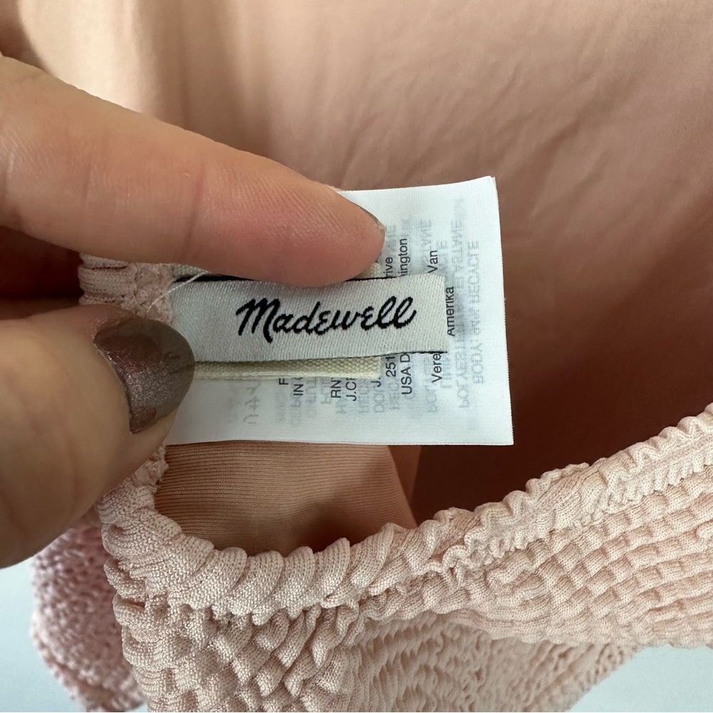Madewell Second Wave Textured One Piece Swimsuit - Picture 5 of 9